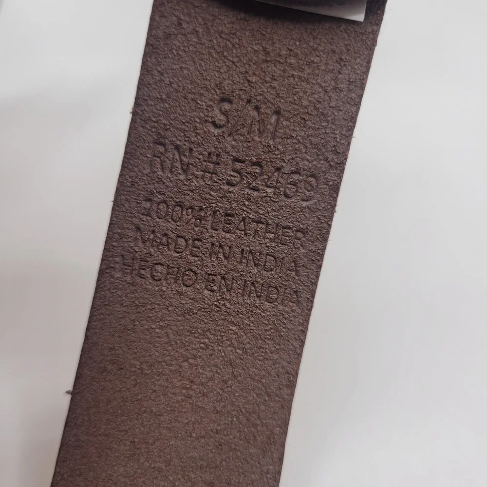 Brown Suede Belt Med Western Cowgirl Boho Southwestern Sunburst Buckle Santa Fe